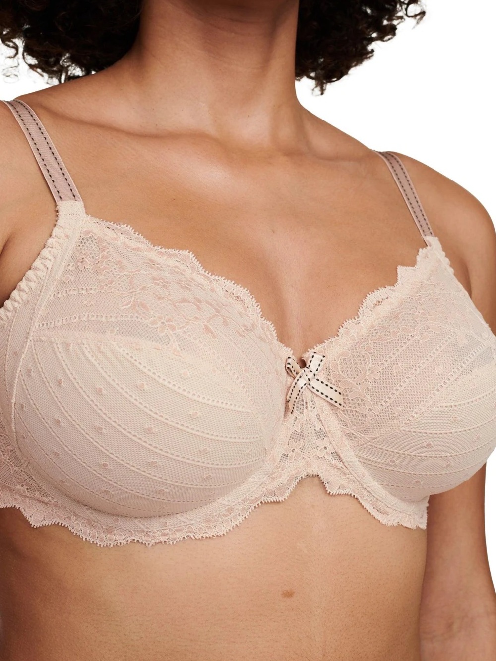 Chantelle 36DDD "Rive Gauche" Cappuccino UW Full Coverage Unlined Bra NUDE BLUSH